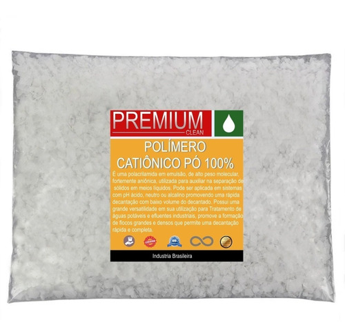 Polímero Catiônico Pó 12,5kg 100% Politec Premium