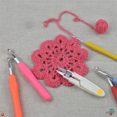 Imagen 8 de 9 de Kit 45 Piezas Crochet 14 Agujas Mango Silicona + Accesorios