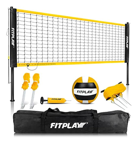 Fitplay Red De Voleibol Portátil Para Exteriores,