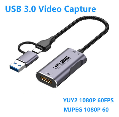 Capturadora De Video Usb-c 60hz Compatible Ps/xbox/switch -
