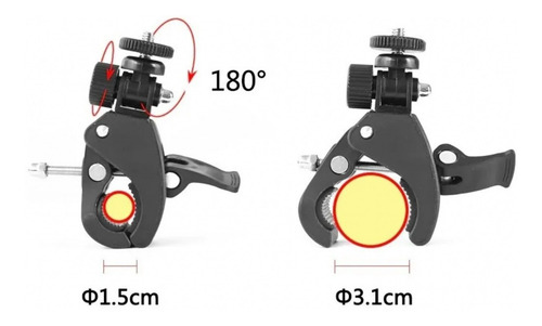 Soporte Para Manillar De Bici/moto Adaptador Universal Gopro