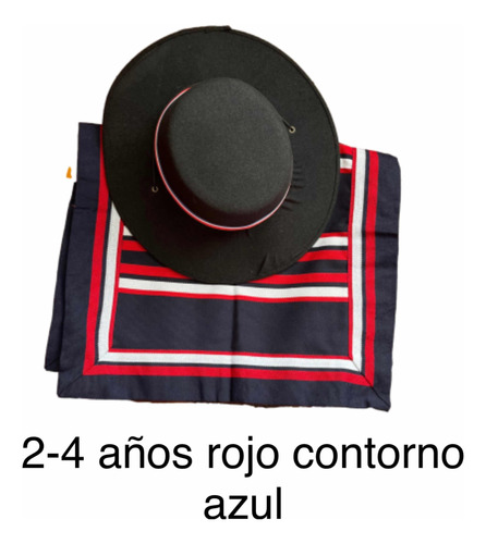 Manta Y Sombrero Niño 2-4 Años Huaso