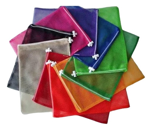 10 Bolsa De Malla Para Frutas Y Verduras Colores Varios
