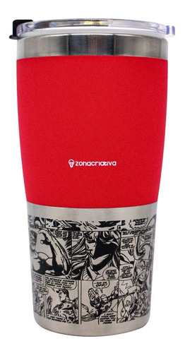 Imagem 3 de 5 de Copo Marvel Classico Para Viagem Com Tampa Max 450ml