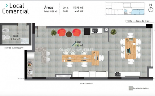 Venta Local Comercial A Estrenar Al Frente.- Ref: 6665