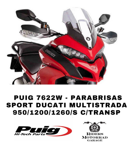 Imagen 1 de 1 de Parabrisas Visera Moto Ducati Multistrada - Puig 7622w