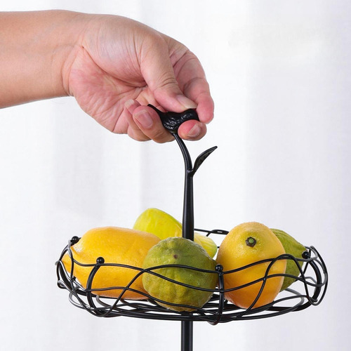 Cesta De Alambre Con Capas Para , Soporte 2 Niveles