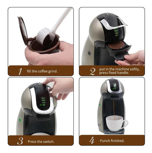 Recambio Reutilizable Filtro De Café Para Gusto Taza Negro