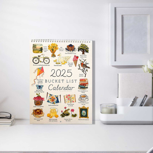 Calendario 2025 Con Lista De Deseos Para Hacer Que Cada