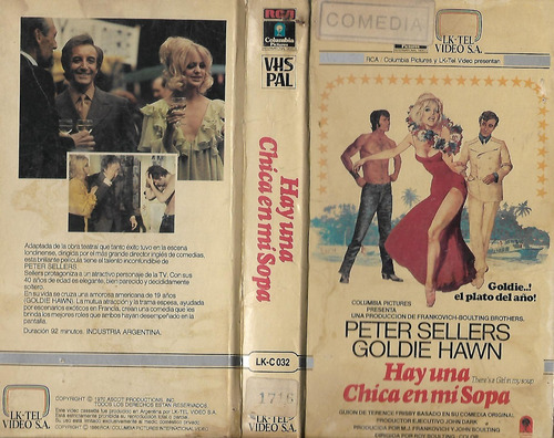 Hay Una Chica En Mi Sopa Vhs Peter Sellers Goldie Hawn 1970