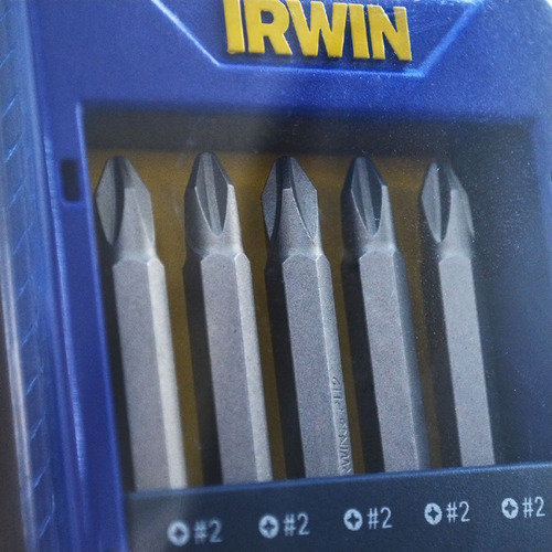 Imagem 5 de 7 de Jogo De Bits Phillips Ph2 X 50mm 5 Peças 1865323 Irwin 1/4''
