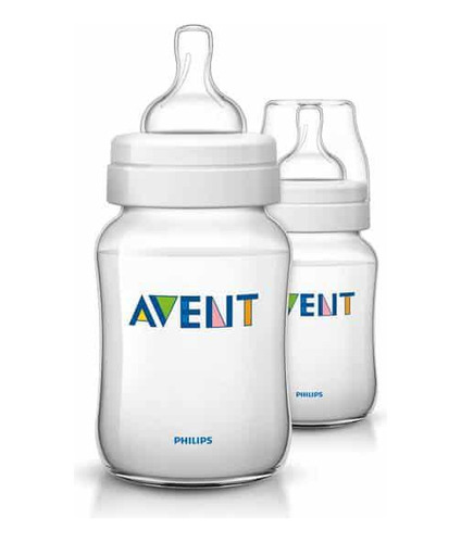 Kit 2 Mamadeiras Classic 260ml (bico 2) - Philips Avent