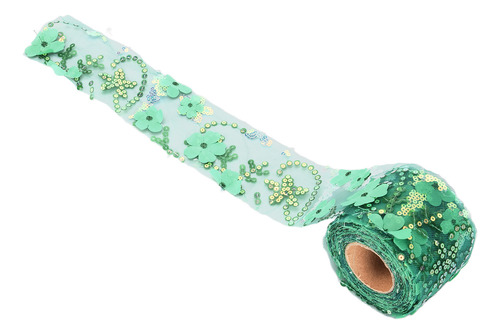 Bobina De Rolo De Tule De 10 Jardas Bordada Com Lantejoulas