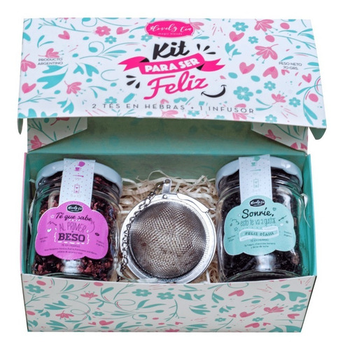 Kit Te En Hebras Heredia Para Ser Feliz Lovely Tea + Infusor