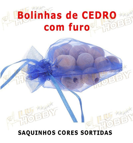 100x Bolas De Cedro Com Furo Roupas Gaveta Anti Traça Mofo