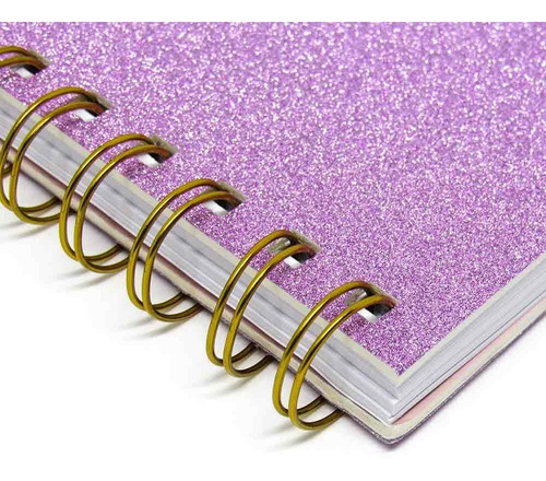 Imagem 4 de 4 de Caderno Espiral Dreams C/ Glitter 80 Folhas - Unicórnio