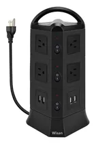 Comprar Regleta Multicontactos Hub De Alimentacion Con Usb De Torre