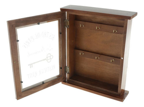 Cajas Muebes Ganchos, Para Organización Llaves Y Marrón