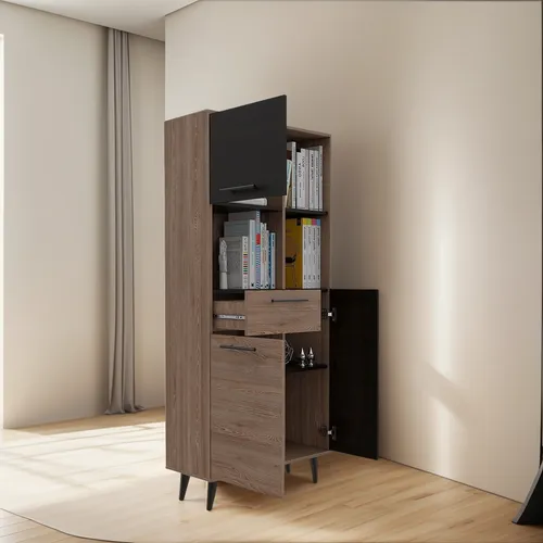 Biblioteca Bilbao Rta Alto 160 X Ancho 72 Miel + Wengue