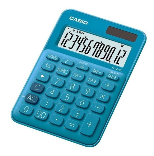 Imagen 1 de 1 de Calculadora Casio Ms-20uc Linea Mi Estilo Color Azul