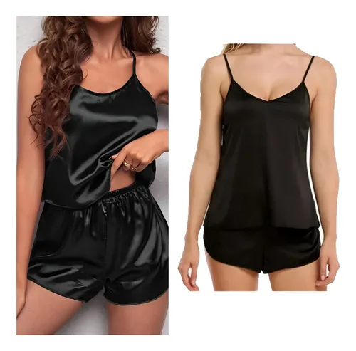 Combo Set Dos Pijamas Satin Dama Blathmoda