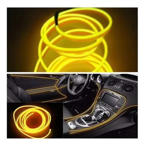 Hilo Tira Luz Neon Led Conector 12v Auto Moto 5m