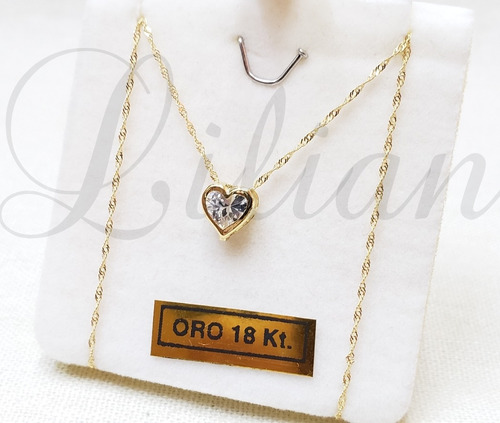 Conjunto Oro 18k Corazón Susano Dama Novia Mujer