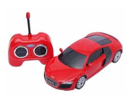 Audi R8 V10 Radiocontrol Escala 1:24 Welly Con Luces Rojo