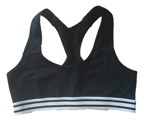 Top Deportivo Con Elástico Ancho En Base - Leonisa Negro Liso S