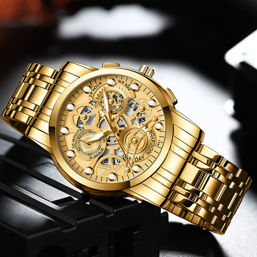 Reloj Impermeable Hollow Trendy Student For Hombre