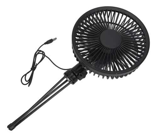 Ventilador Solar Para Acampar, Salida De Viento Fuerte, Usb