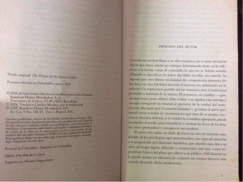 Imagen 3 de 3 de La Casa De Los Siete Tejados - Nathaniel Hawthorne