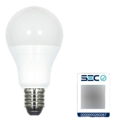 Ampolleta Led 9w 220v E27 Luz Calida, Fria Certificacion Sec Color de la luz Blanco cálido