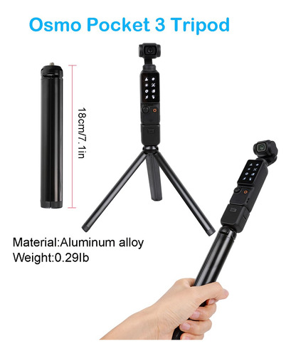 Selfie Stick, TriPod E Gaiola Para Osmo Pocket 3 Pellking