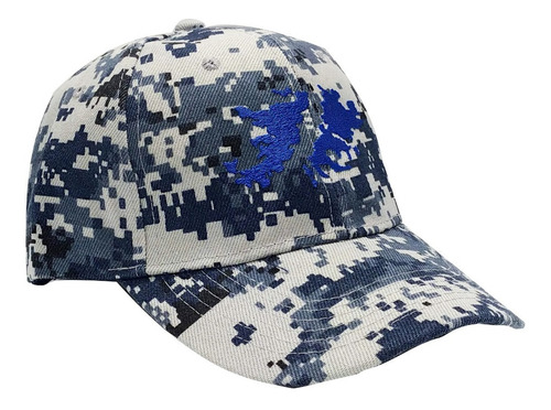 Gorra Malvinas Argentinas Islas Bordada Pixel Azul Camuflada