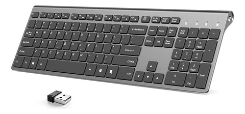 Teclado Inalámbrico J Joyaccess/ Negro Y Gris