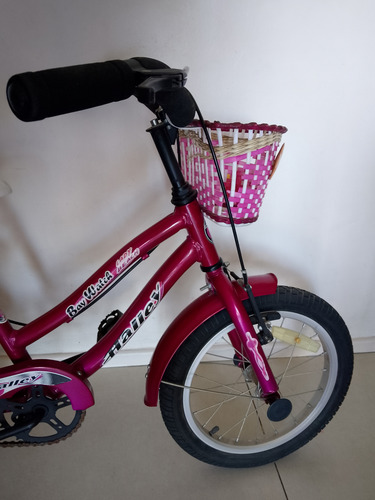 Bicicleta Halley 19058 Niña Rod. 16 Con Rueditas Fuxcia (Usado)