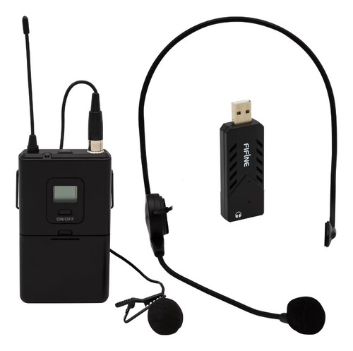 Microfono Inalambrico De Solapa Fifine K031b - Revogames Negro