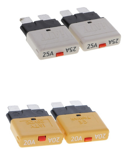 Imagen 1 de 8 de 4x Fusible 28v 20a 25a Disyuntor De Cuchillas Automotrices