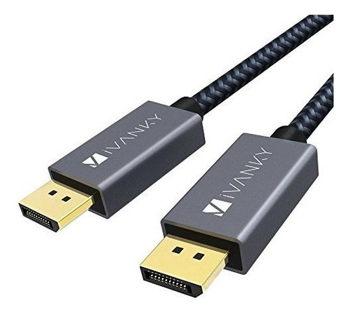 Ivanky Displayport Cable 6.6ft Dp Cable Nylon Trenzado [2k