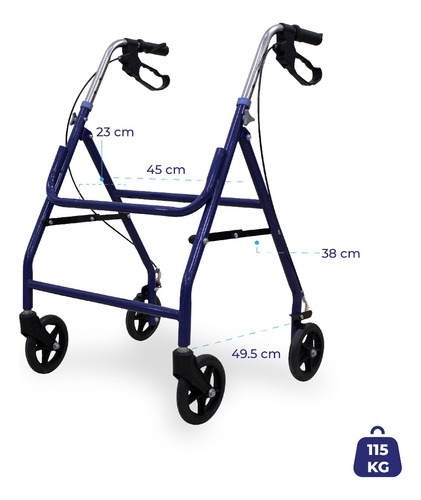 Andadera Rollator Ortopédica Plegable Hermed
