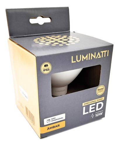 3x Lâmpadas Par30 10w Luz Laranja Âmbar Ip65 Prova D'água 127/220v