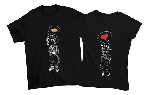 2 Playeras Dúo Pareja Novios Esposos Amor El Chavo Del 8