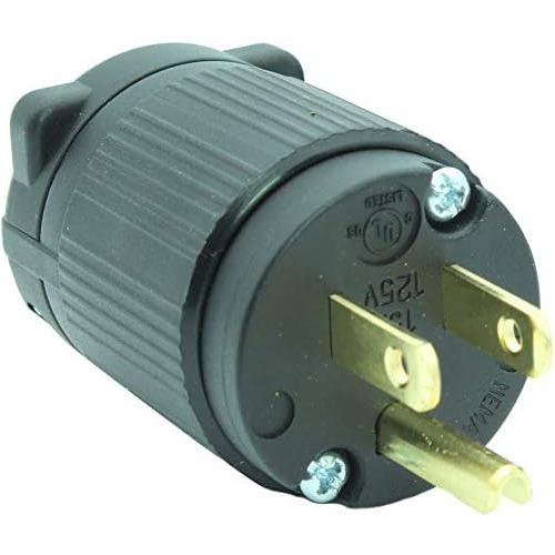 Conector Macho Nema 5-15pv De 15 Amperios Y 120-125 Vol...