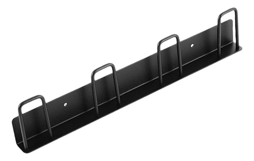Ganchos Para Tazas Montados En La Pared 4 Ranuras Negro