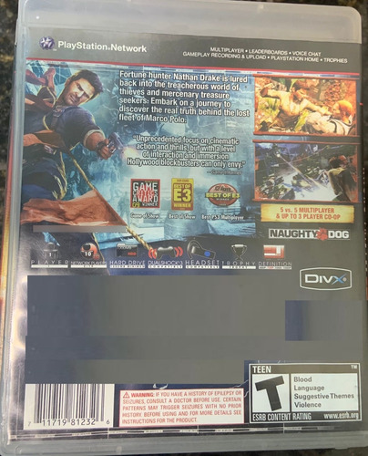 Jogo Uncharted 2 Among Thieves Ps3 Mídia Física Original (Usado)