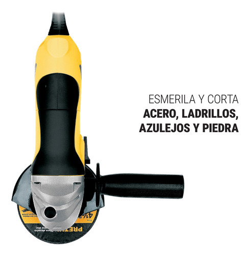 Esmeriladora Angular Pretul Esma-4-1/2p2 700 W 127 V 24035 Amarillo 60 Hz
