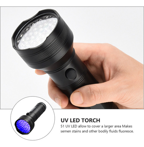 Lanterna De 51 Leds Luz Preta Luz Uv Lanterna Luz Negra