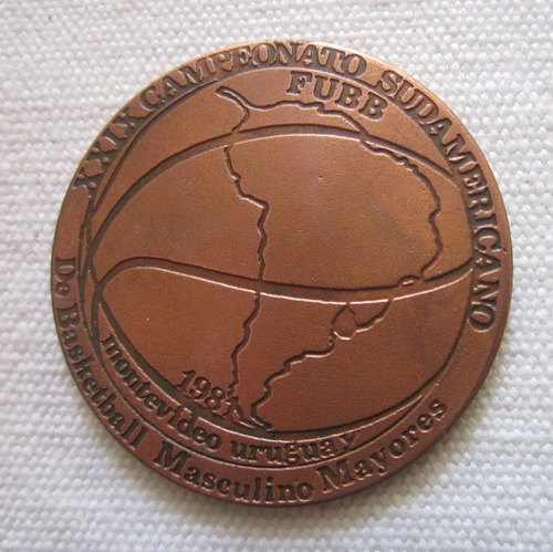 Medalla 29 Campeonato Sud Basketball Masculino Uruguay 1981