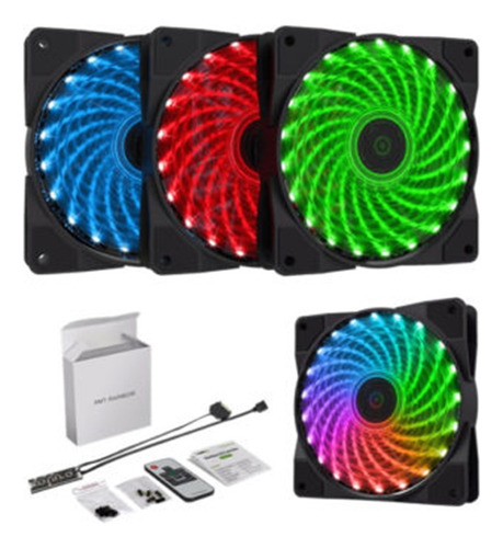 Ventilador Game Max Kit Cl-300 Rgb Control Remoto Incluido 